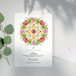 Botanical Mandala A6 Greeting Card Peonies - Abundance