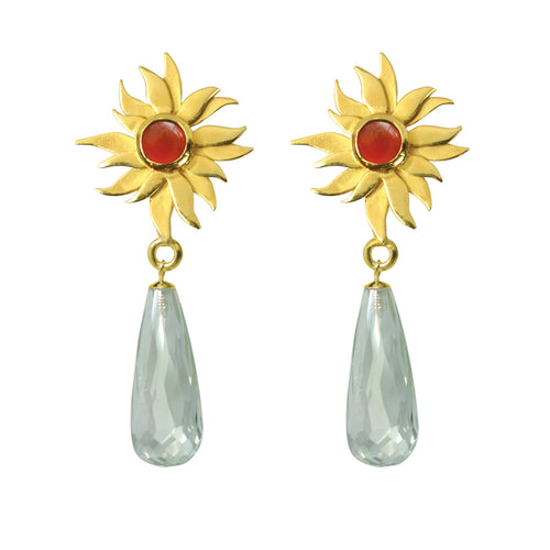 Abahti Sun Drop Earrings with Multi Gemstones - Victoria von Stein Ltd